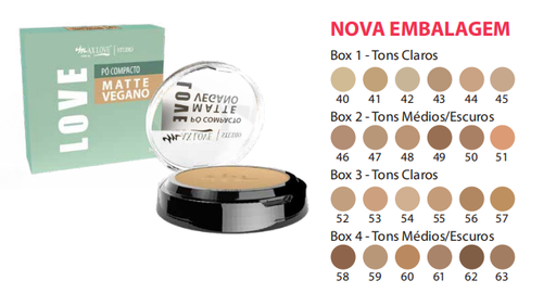 PÓ COMPACTO VEGANO 40-45  30UNIDADES