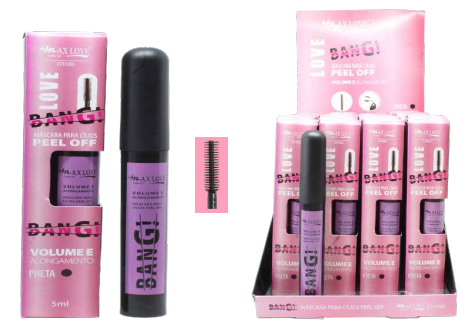 MÁSCARAS PARA CÍLIOS PEEL OFF BANG! MAX LOVE N.21 COM 28 UNIDADES
