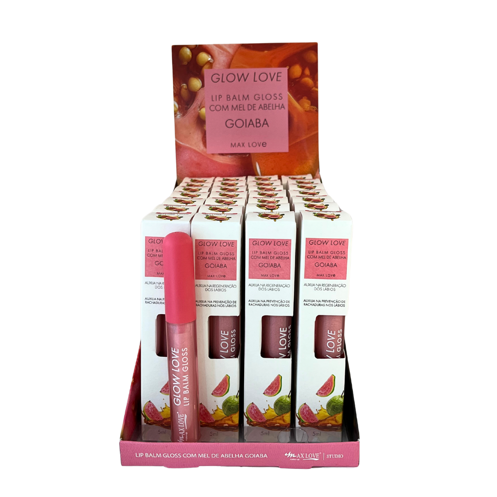 Lip Balm Gloss com Mel de Abelha Goiaba_DISPLAY COM 28 UNIDADES