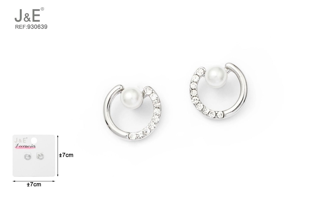 [6u/cx]Pendientes electrochapados en paladio blanco K