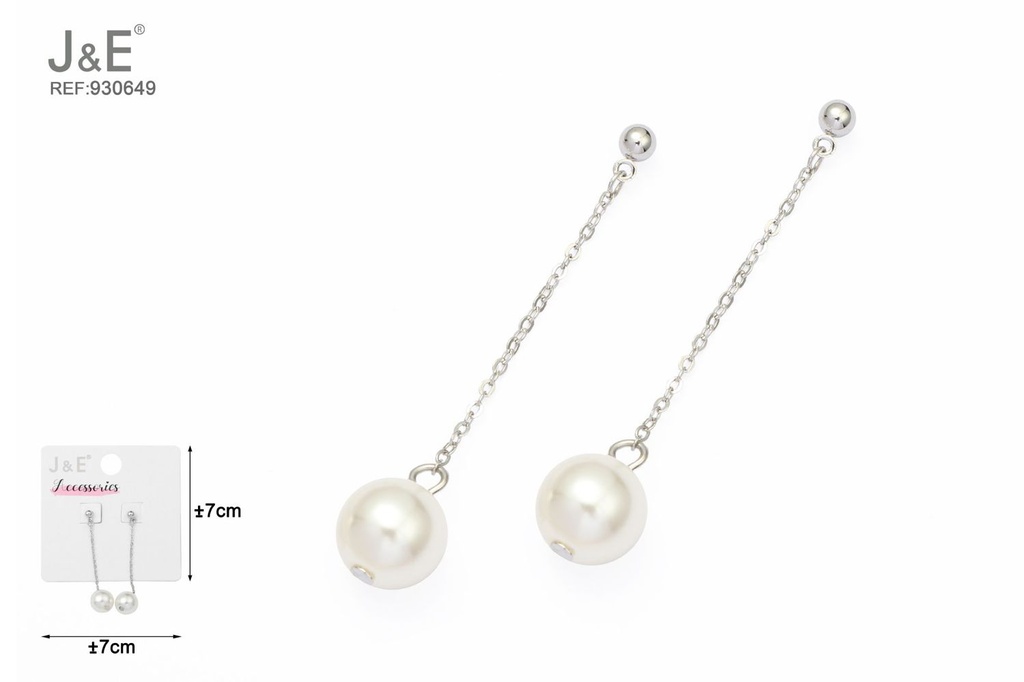 [6u/cx]Pendientes electrochapados en paladio blanco K