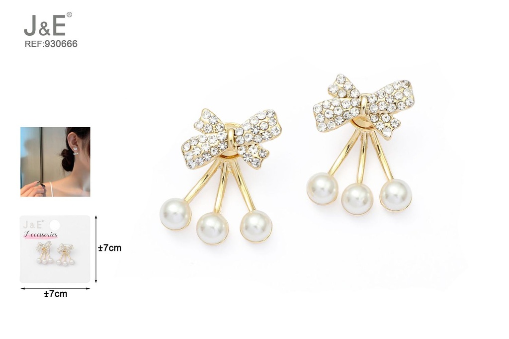 [6u/cx]Pendientes electrochapados en oro verdadero de 14K