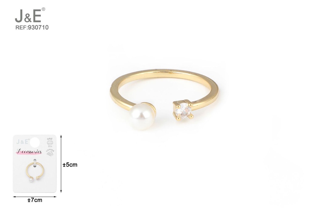 [6u/cx]Anillo de oro auténtico bañado en 14K