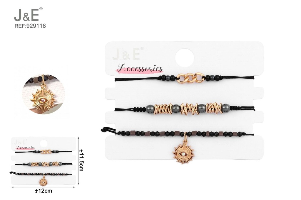 [6u/cx]Set de 3 pulseras