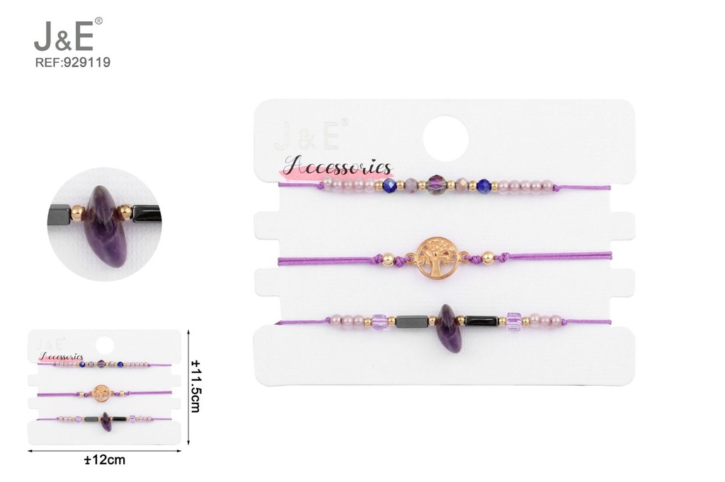 [6u/cx]Set de 3 pulseras