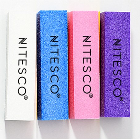 [AIMI-2306] [10u/cx] Lixa de unha cor sólida caramelo – Bloco quadrado alta elasticidade EVA