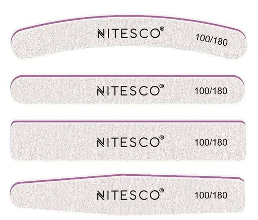 [AIMI-2310] [25u/cx] Lixa de unha cinza-branca – Forma diamante 1,6MM núcleo violeta, fundo de papel de lixa amarelo