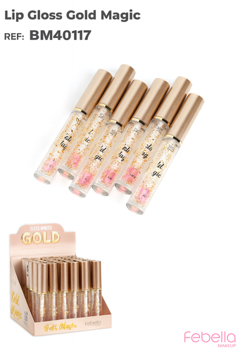 [BM40117] Lip Gloss Gold Magic 36 UNIDADES