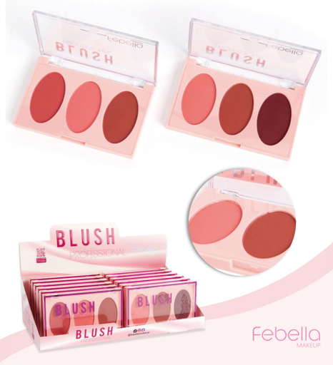 [BLU5062] Trio Blush 12 UNIDADES