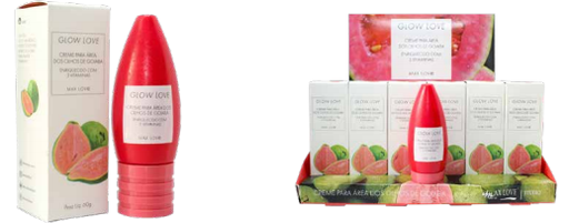 [MX033] CREME PARA ÁREA DOS OLHOS DE GOIABA  GLOW LOVE COM 36 UNIDADES